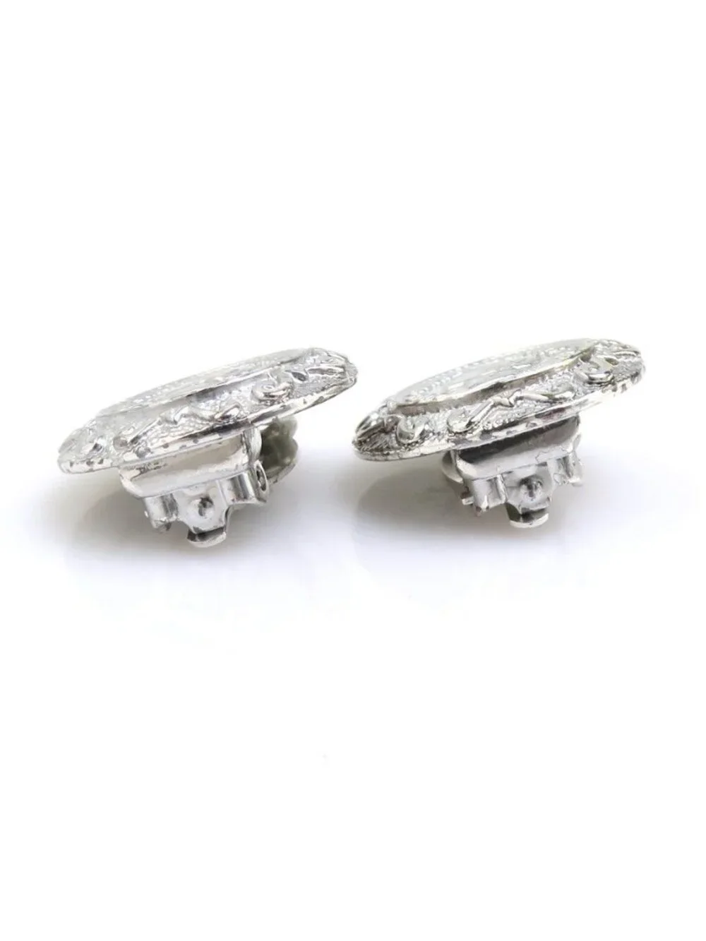 Chanel Earrings Mademoiselle Silver